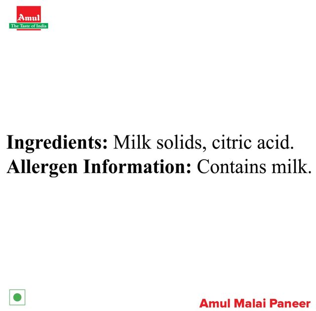 Amul Frozen Malai Paneer