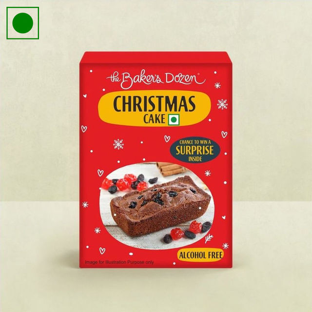 The Baker's Dozen Christmas Cake (Eggless / Veg)