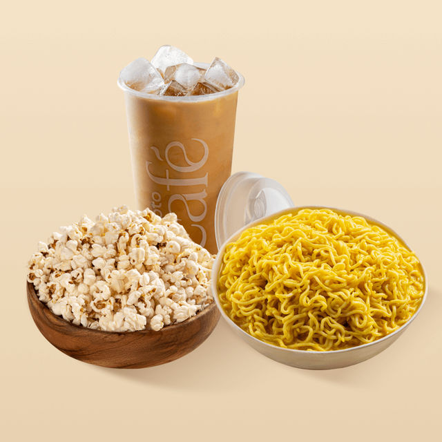 Plain Maggi (1pc) & Butter Popcorn Bag (1pc) & Classic Cold Coffee (1pc) Combo