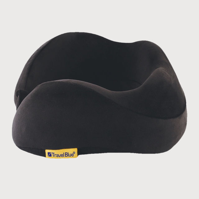 INTONE™ Pillow Buy Travel Blue Unisex Solid Memory Foam Neck Pillow | Black - One