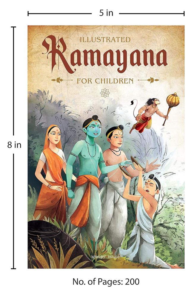 Illustrated Ramayana For Children (Black And White)