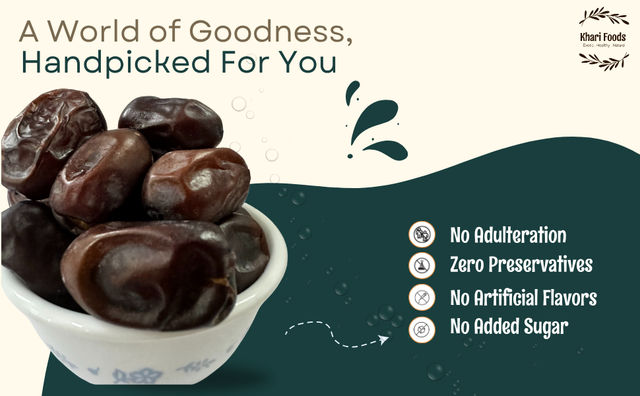 Banana Robusta (500gms), Apple Red Delicious(4pc) & Khari Foods Kimera Dates(400gms) Combo