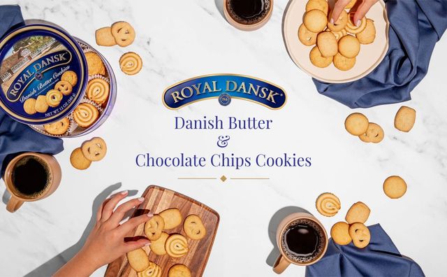 Royal Dansk Butter & Chocolate Chip Cookies 340 g Combo