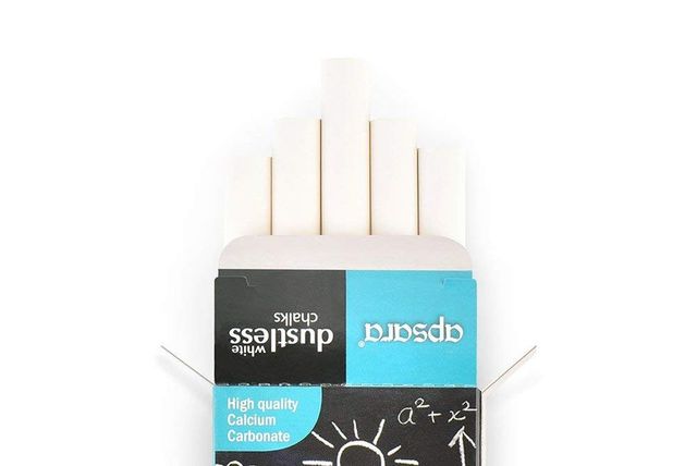 Apsara Dustless Chalk White | 4x longer than regular | Bright & Bold | Hassle-Free Dustless Chalks | White Chalks