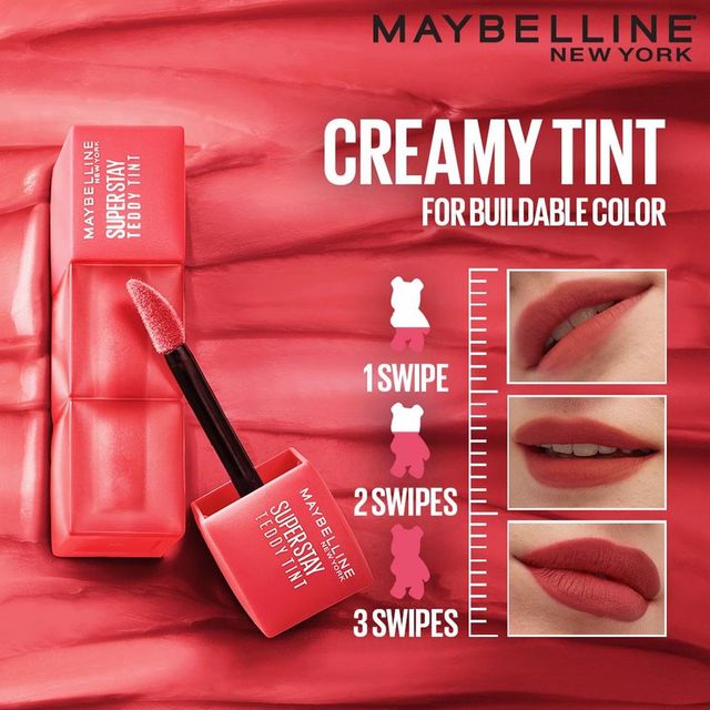 Maybelline New York Superstay Teddy Tint - Lip And Cheek Color - Coquettish
