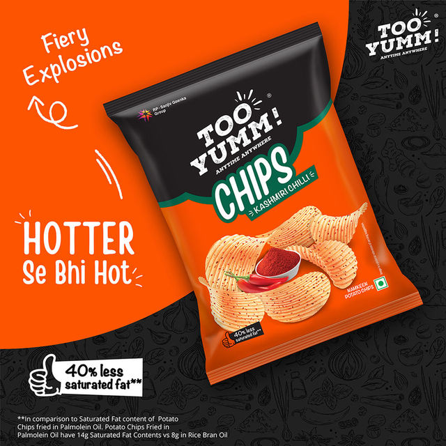 Too Yumm - Potato Chips Kashmiri Chilli(82gms) & Coca-Cola Soft Drink(750ml) Combo