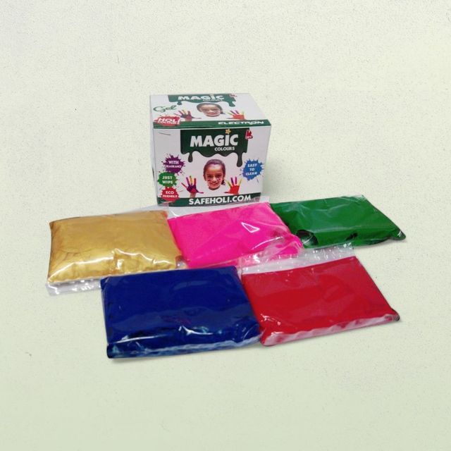 Magic Colours Non Toxic Skin Friendly Holi Color | Pack of 5 Colours