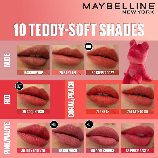 Maybelline New York Superstay Teddy Tint - Lip And Cheek Color - Coquettish