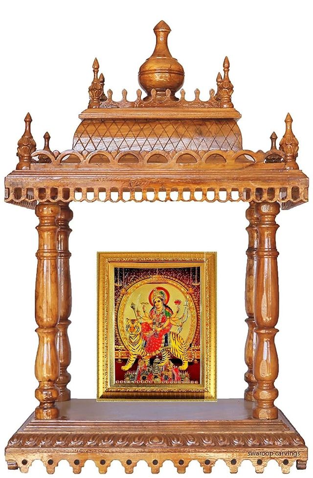 Sohum Durga Deity Photo - Red | One Size