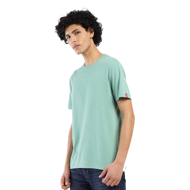 Levi's Men's Poly Cotton Round Neck T-shirt | Light Green - M