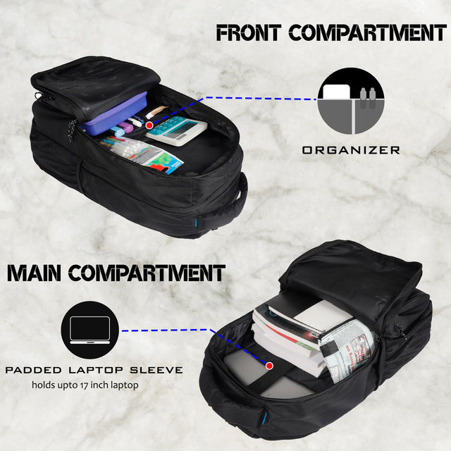 F Gear Unisex Solid Polyester 32 L Laptop Backpack | Black