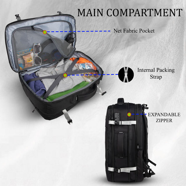 F Gear Unisex Solid Polyester 35 L Laptop Backpack | Black