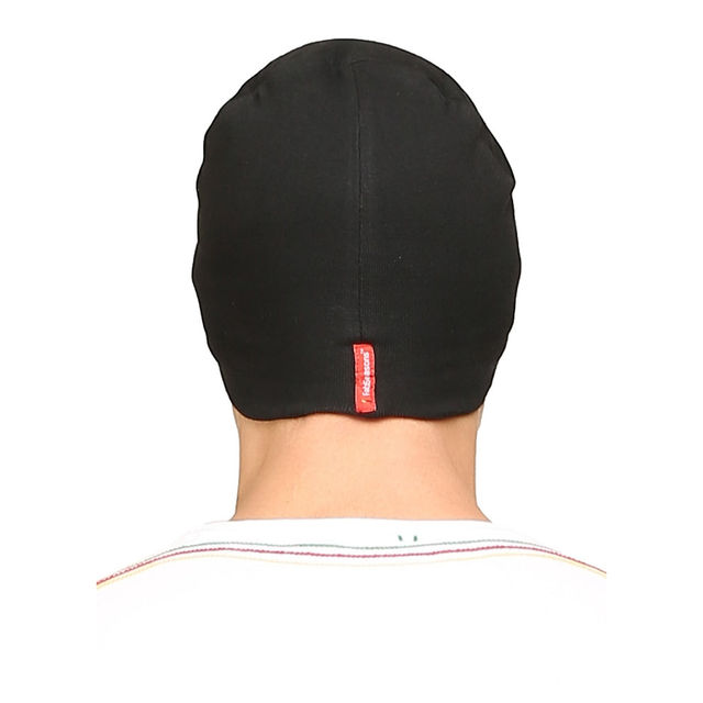 Buy Fabseasons Unisex Solid Cotton Skull Cap | Black - One Size