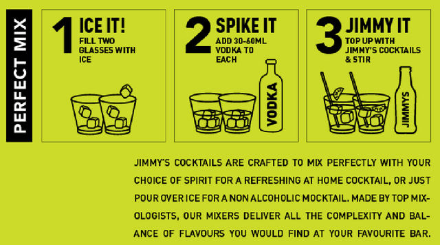 Jimmy's Cocktails Margarita Cocktails Mixer
