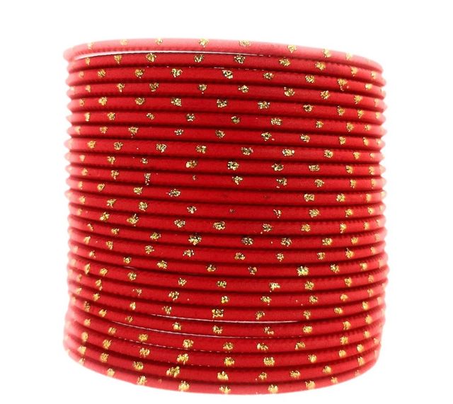 Bangles Red Size 2.4 Inch Metal