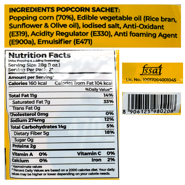 4700BC Instant Popcorn Cheese 60 g Combo