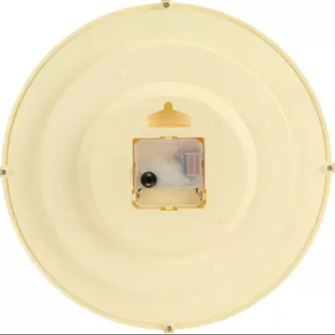 Ajanta Analog 28 cm x 28 cm Wall Clock (Beige With Glass Standard)