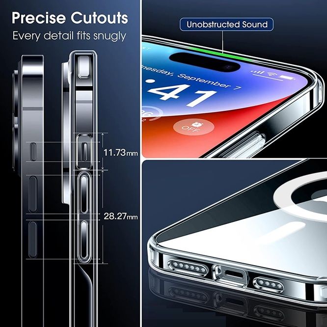 Kwine Case Apple iPhone 16 Pro Max Back Cover - Magsafe Case - Transparent