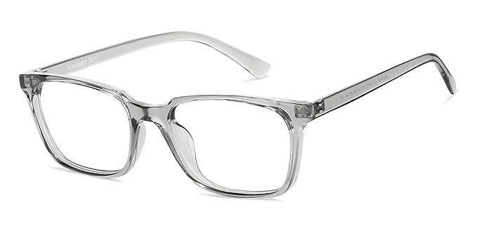 Lenskart Blu Unisex TR90 Computer Glasses | Grey Transparent - M