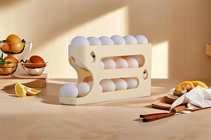 Tex-Ro Off White Plastic Eggs/Lemon Holder