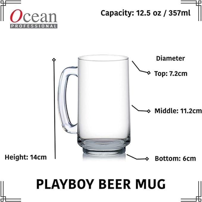 Ocean Playboy Beer Mug | 357 ml | Set of 2