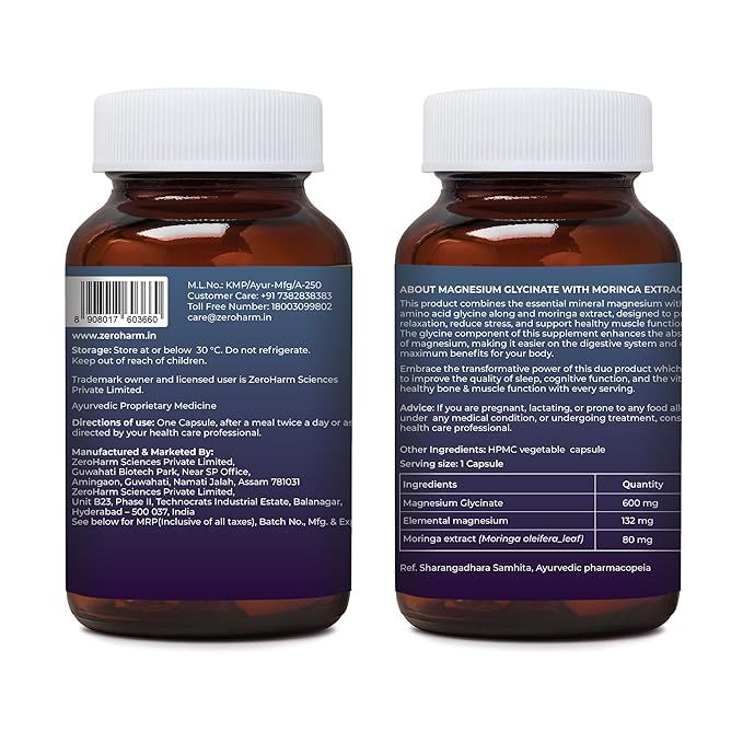 Zeroharm Magnesium Glycinate Capsules 120 pcs