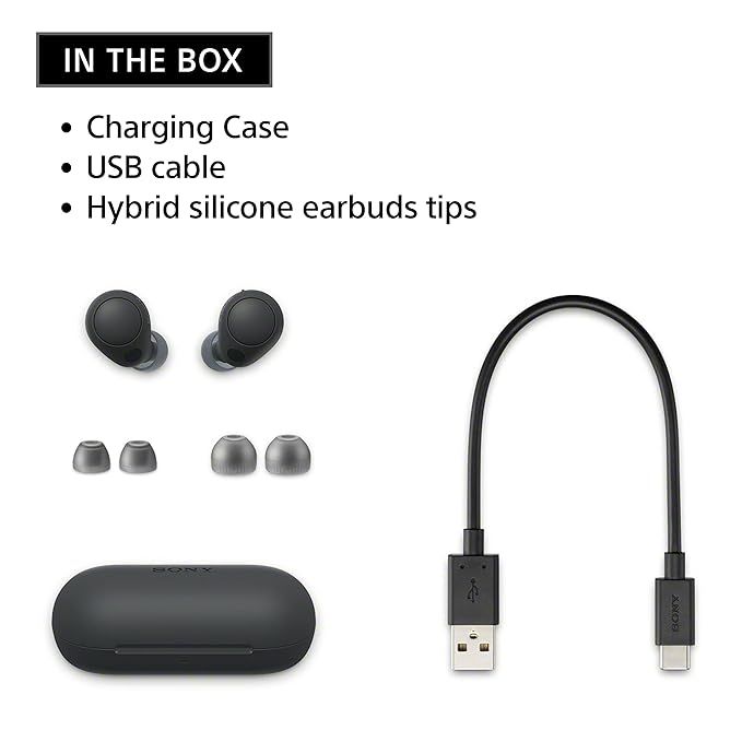 Sony WF-C700N Wireless Noise Cancelling Earbuds | Bluetooth | TWS | Adaptive Sound | Black