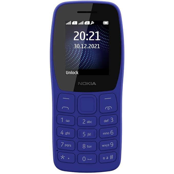 Nokia 105 Classic Single Sim | 1.7" Display | 800mAh Battery | Blue