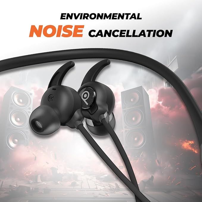 Probuds N32 Wireless Bluetooth Neckband | with Mic | 40+ hrs Playtime | ENC | In Ear | Black
