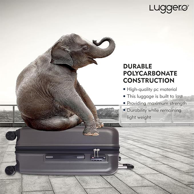 Luggero Classic Trolley Bag | Dark Grey - L,S