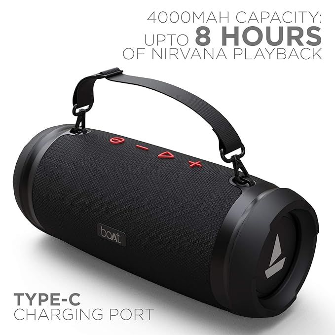 boAt Stone 1500 40W Portable Wireless Speaker with Roaring Sound, Dual EQs, Type-C (Active Black)