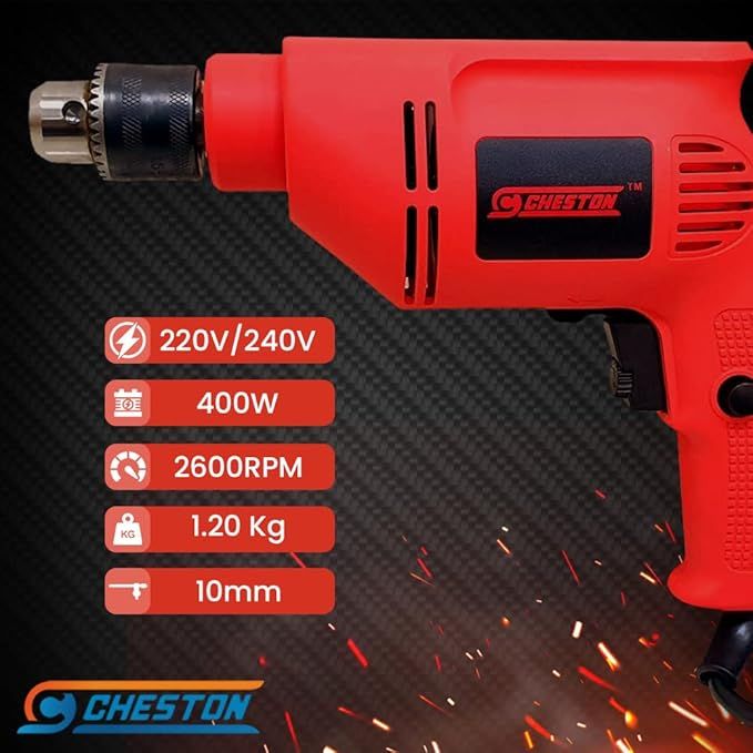 Cheston 10mm Drill Machine with Reverse & Speed Control