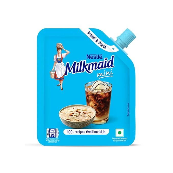 Nestle Milkmaid Mini | Sweetened Liquid Condensed Milk | No Artificial Preservatives | Easy Pour Pack Combo