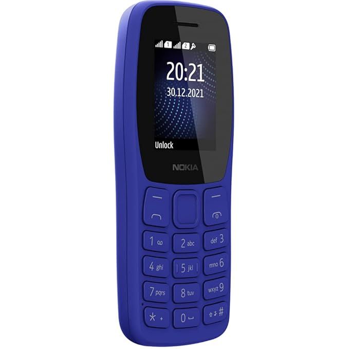 Nokia 105 Classic Single Sim | 1.7" Display | 800mAh Battery | Blue