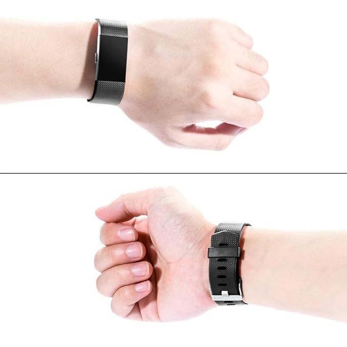 Sounce Pack of 3 Belts|Straps Compatible for Fitbit Charge2 Bands | 3 Units | Large, (Multi colour)