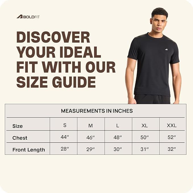 Boldfit Men's Training Gym T-shirt Quick Dry Fit | Black - M