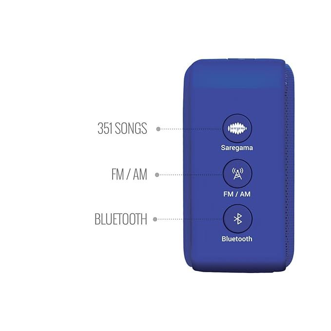 Saregama Carvaan Mini 2.0 | Music player | Bluetooth|FM|AM|AUX - Regal Blue