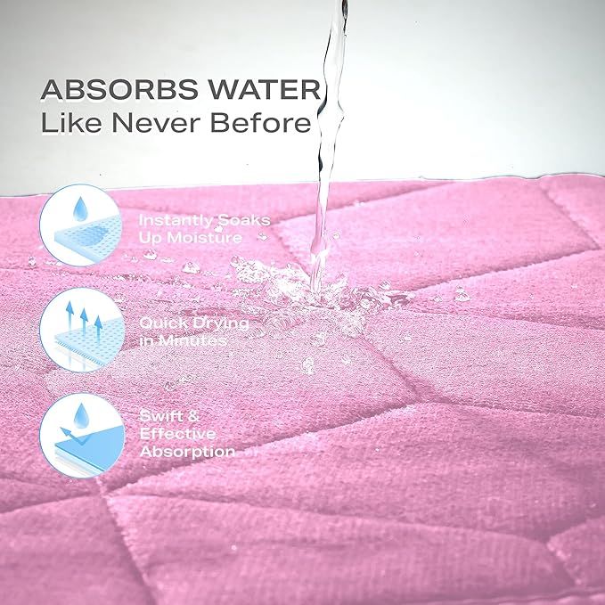 Status Memory Foam Mat 38 cm x 58 cm - Pink
