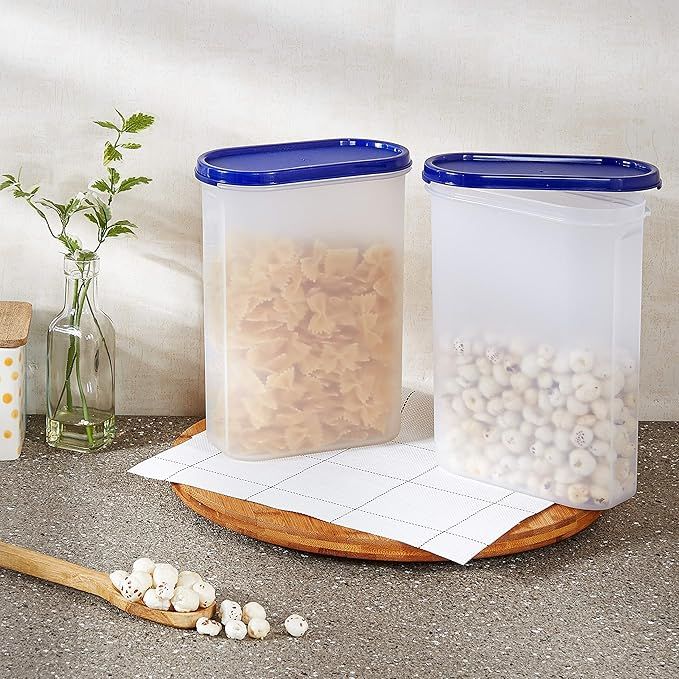 Mahaware Modular Space Saver Oval Container 2400ml (Set of 2) (Blue)
