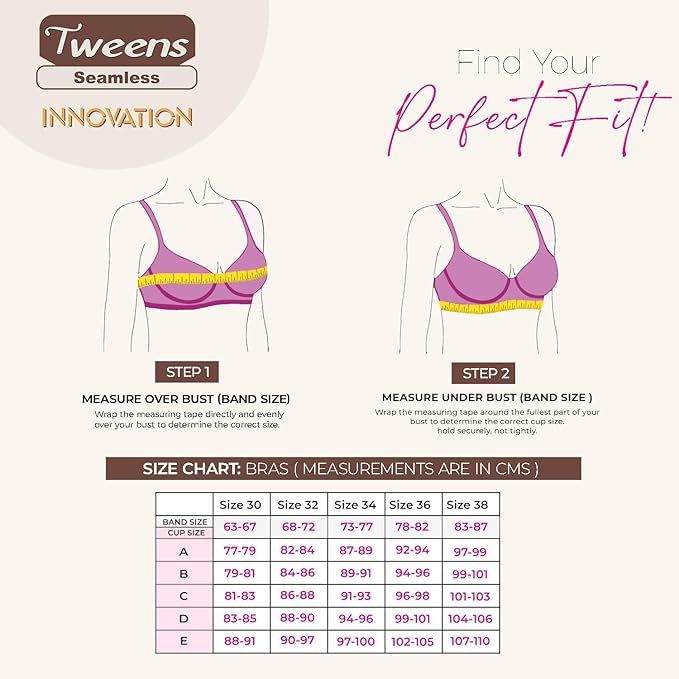 Tweens Seamless Bonded Lightly Padded Invisibra | Black - 36B