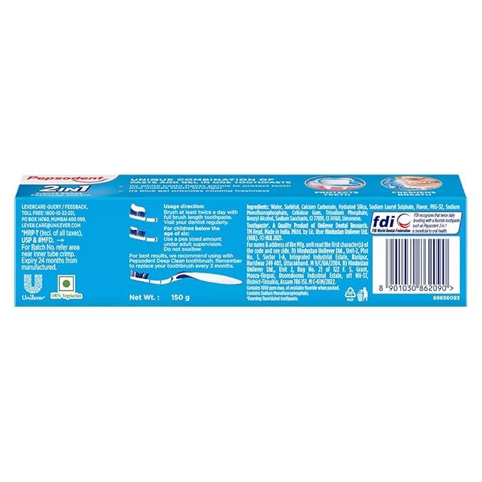 Pepsodent 2 In 1 Germ Fighting Formula 150 g Combo
