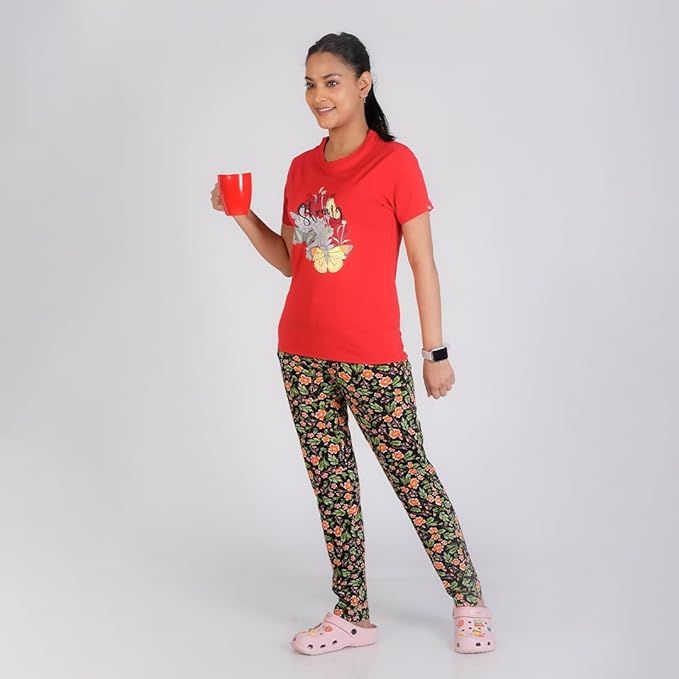 Rupa Colors Playsure T-shirt - Red | Printed | M