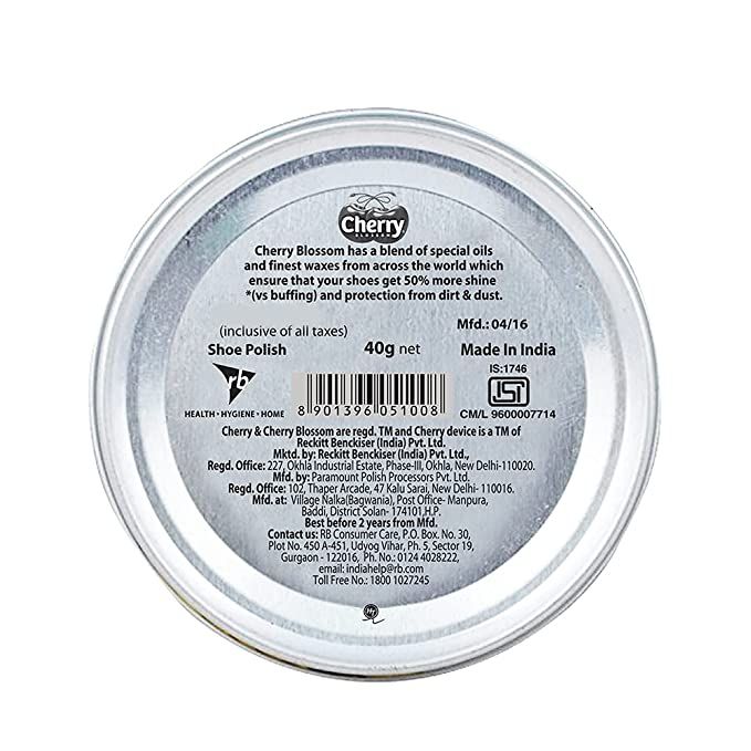 Cherry Blossom Black Wax Shoe Polish Leather Shoe Shiner