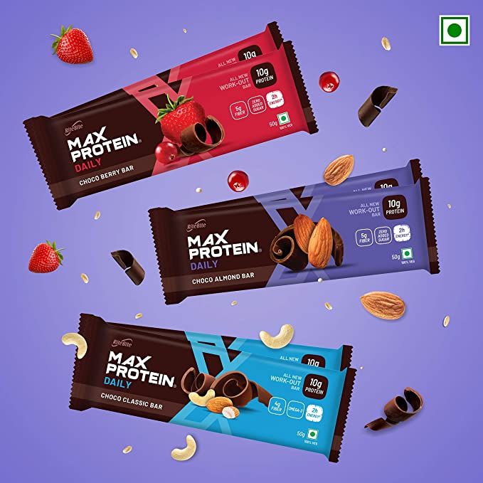 RiteBite Max Protein 10g Protein Bar Daily Assorted (Pack Of 6)