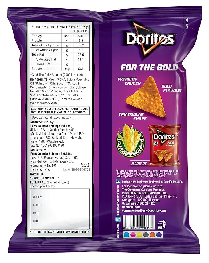 Doritos Nacho Chips - Sweet Chilli Flavour