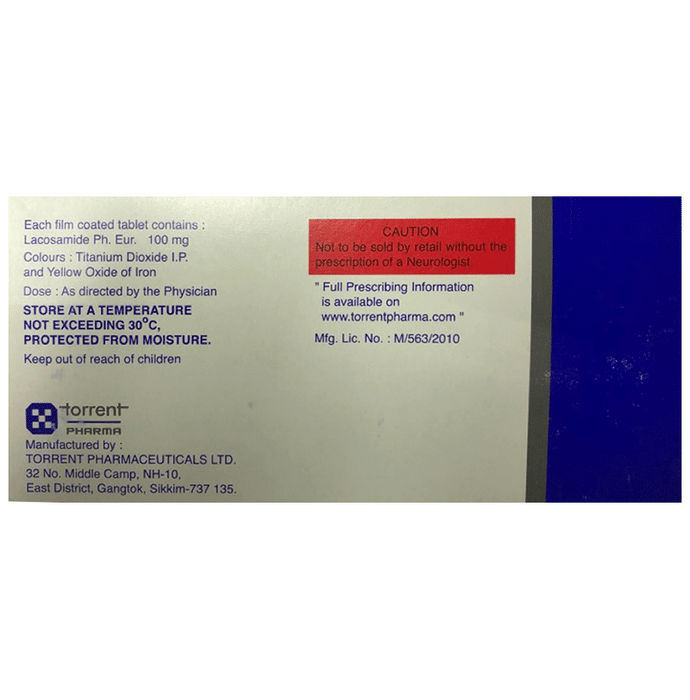 Lacosam 100 Tablets