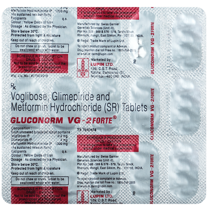 Gluconorm VG 2 Forte Tablets SR