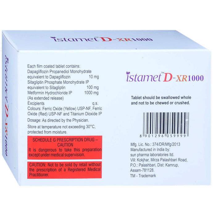 Istamet D-XR 1000 Tablets ER