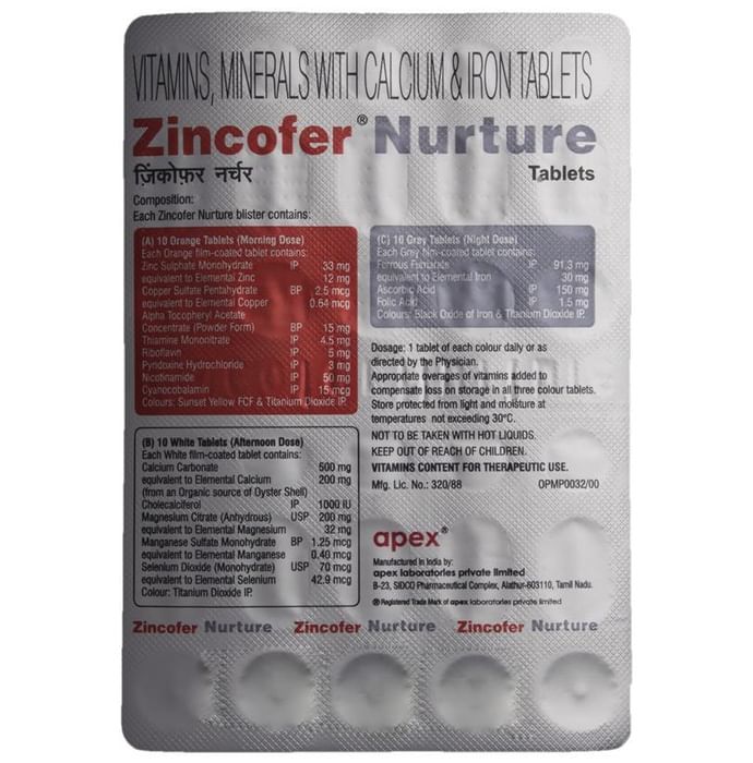 Zincofer Nurture Tablets