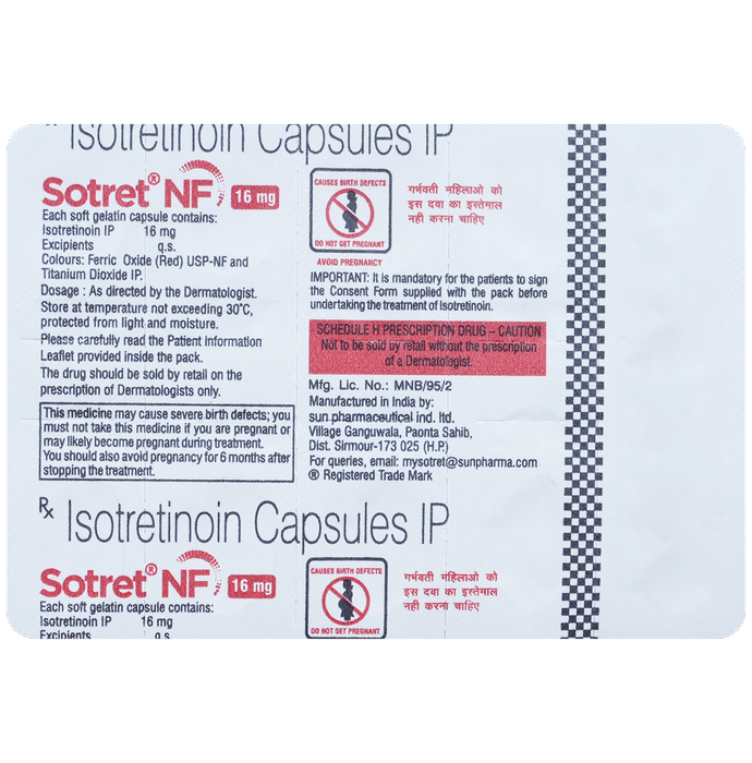 Sotret NF 16mg Capsules